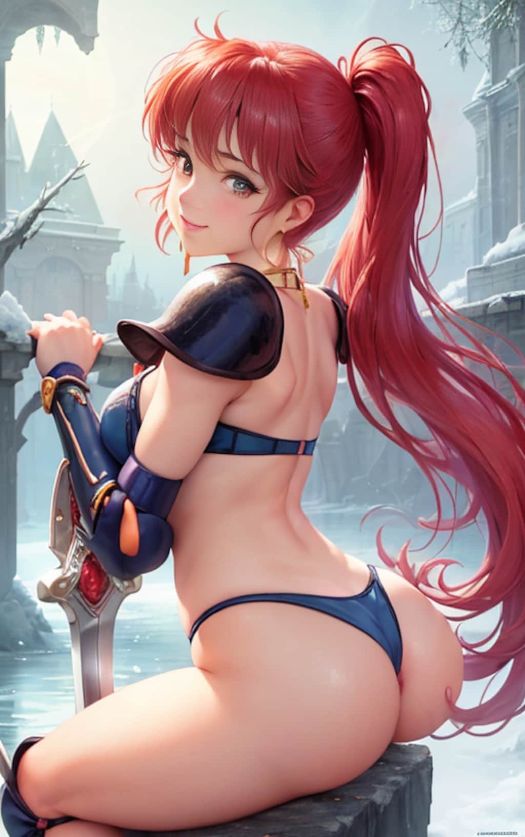 ビキニ戦士は冬でもがんばる