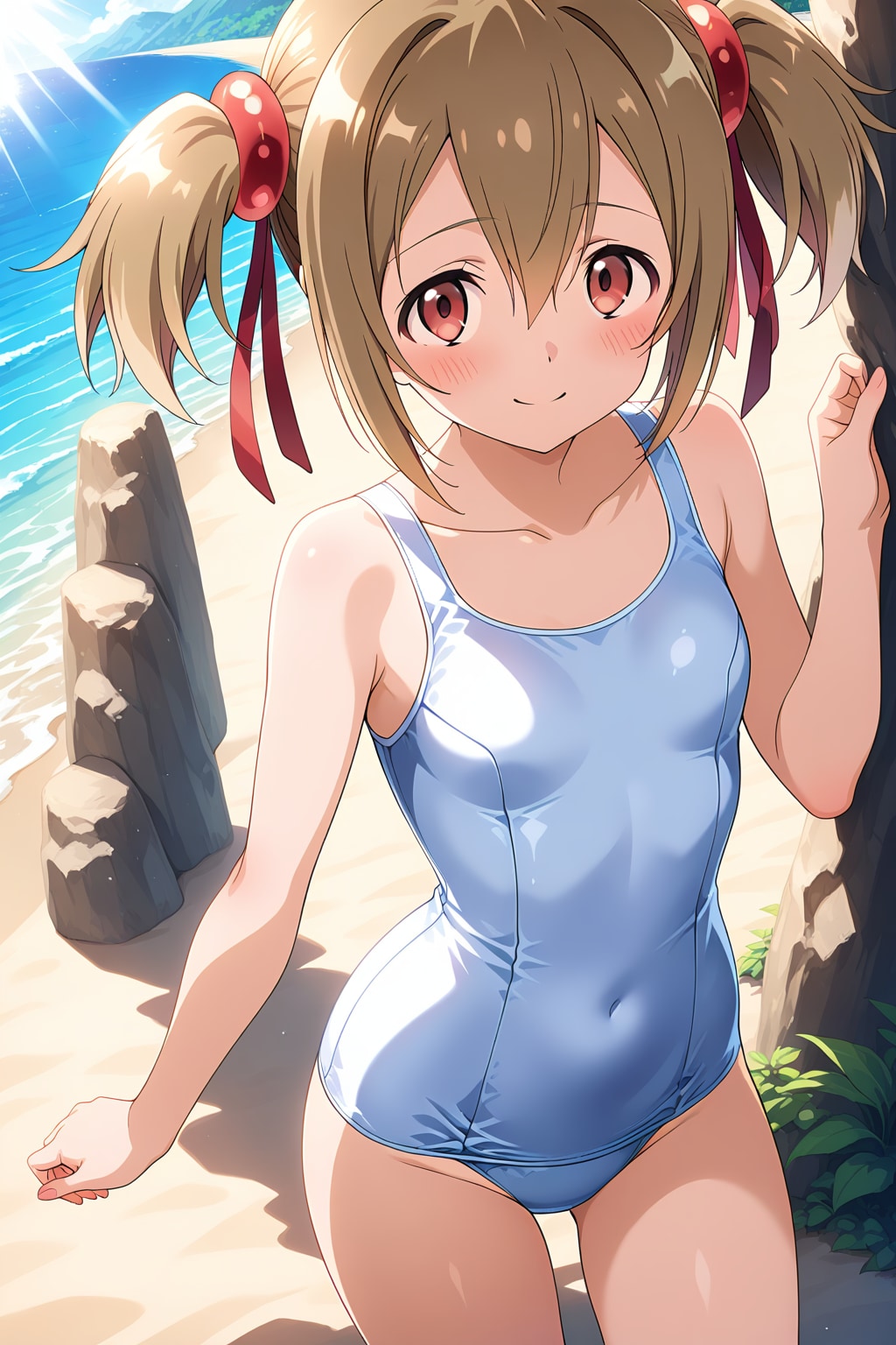 シリカと海デート、どっちの色がお好き？