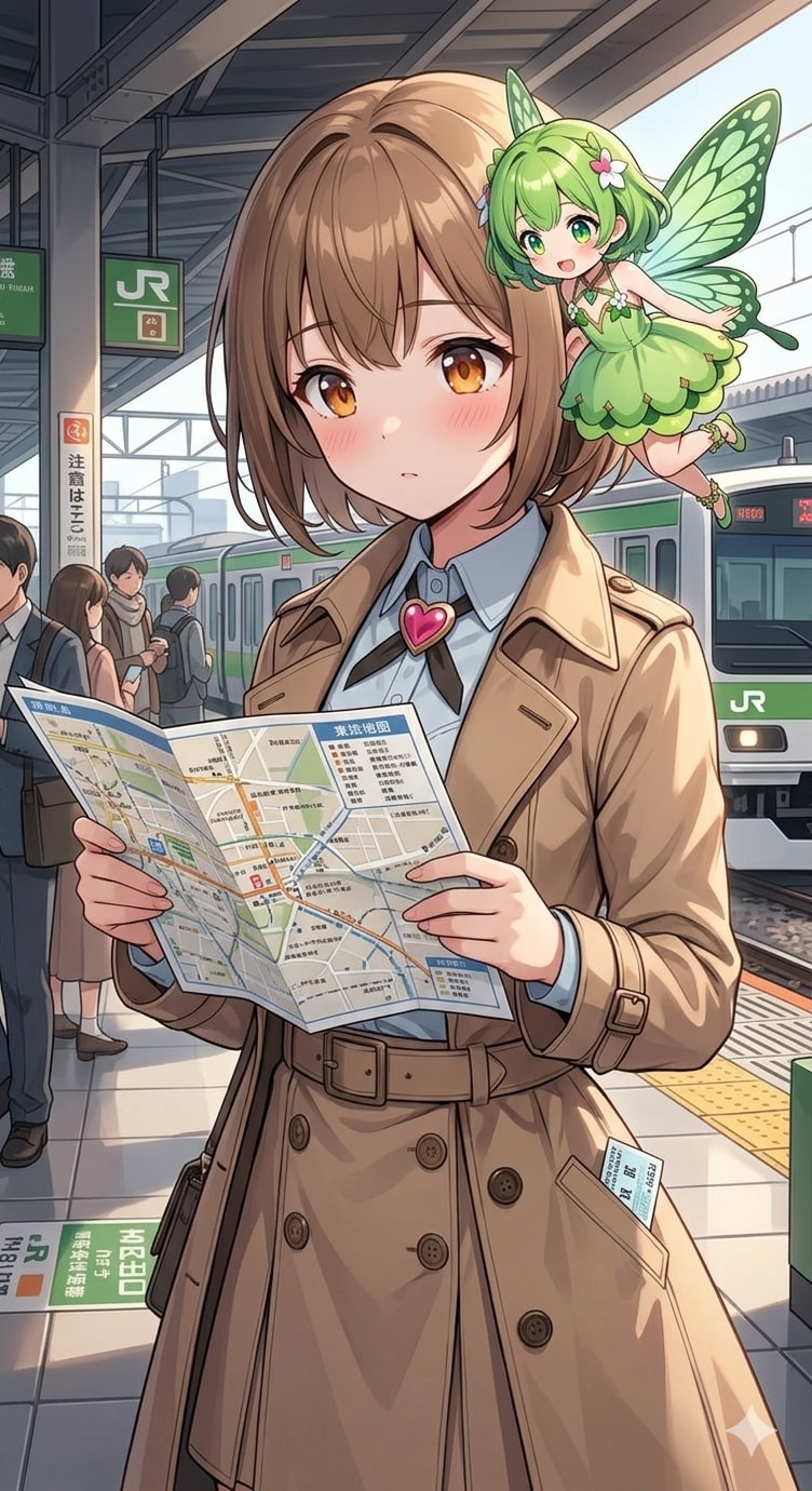 旅人少女と妖精さん〜今日は地図の日〜 | の人気AIイラスト・グラビア