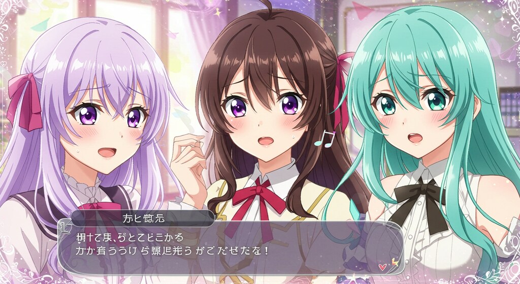 美少女ゲームの一コマ風