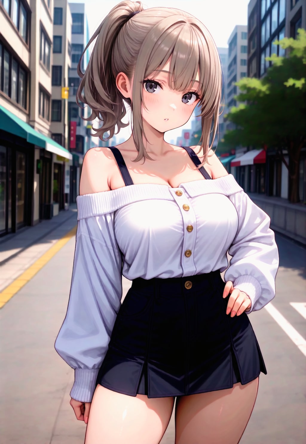 1373（白いオフショル）