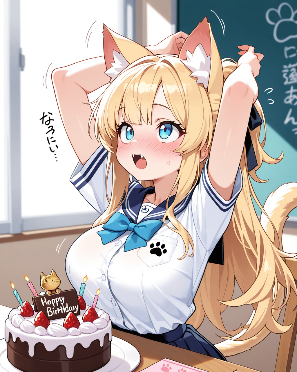 何故か誕生日に猫になってしまったナミちゃん