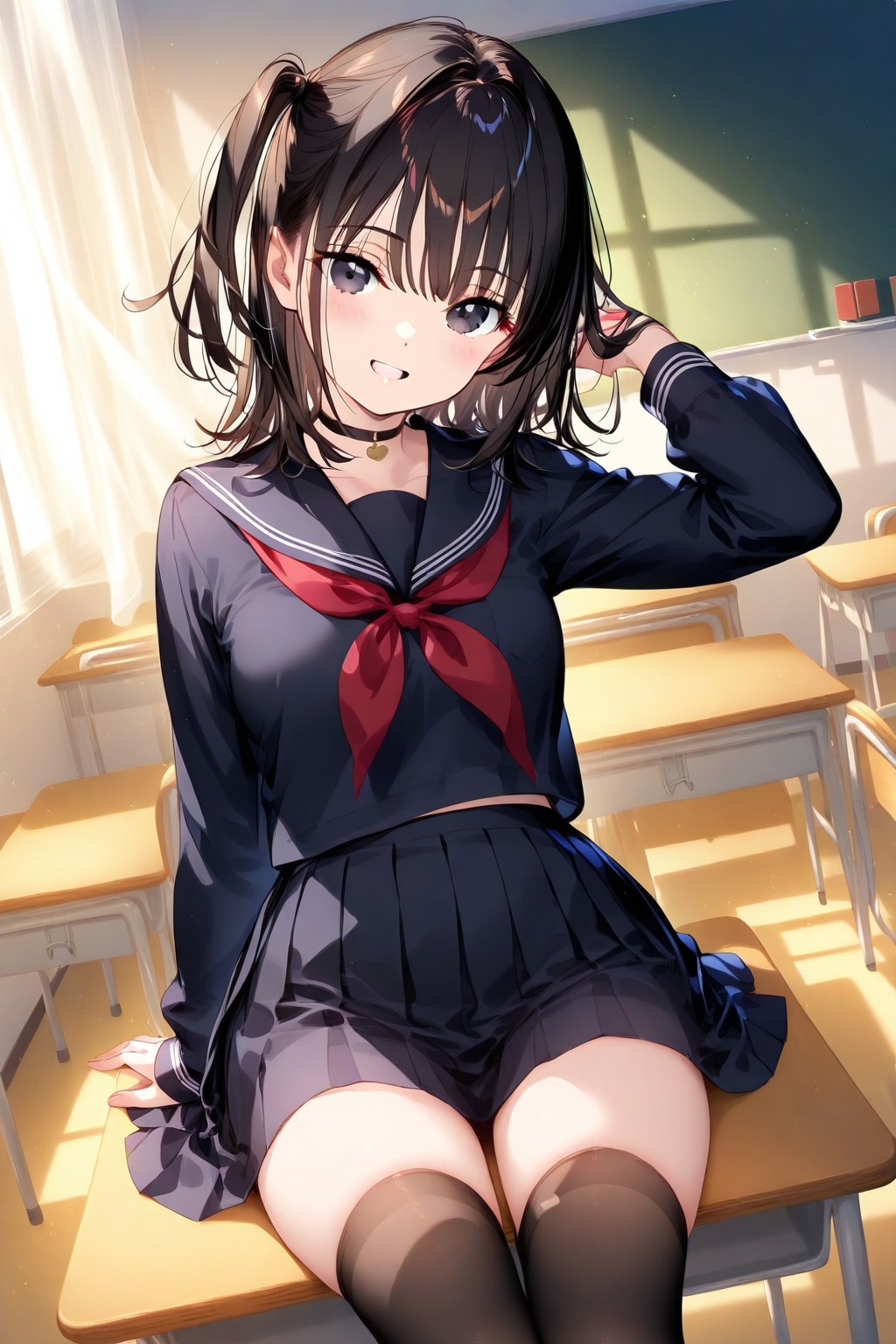 セーラー服少女（教室）