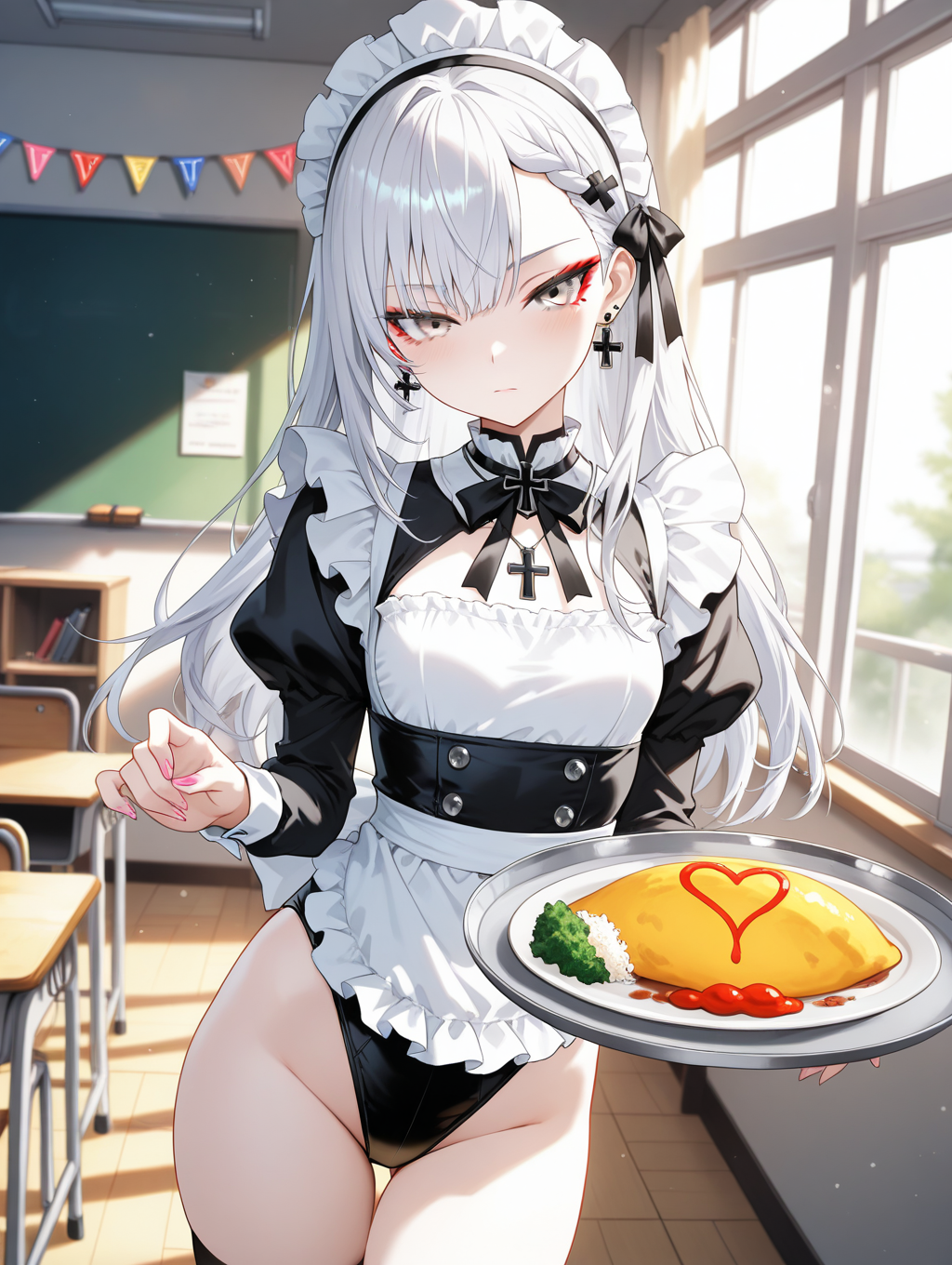 はいオムライス。 メイドxレオタード