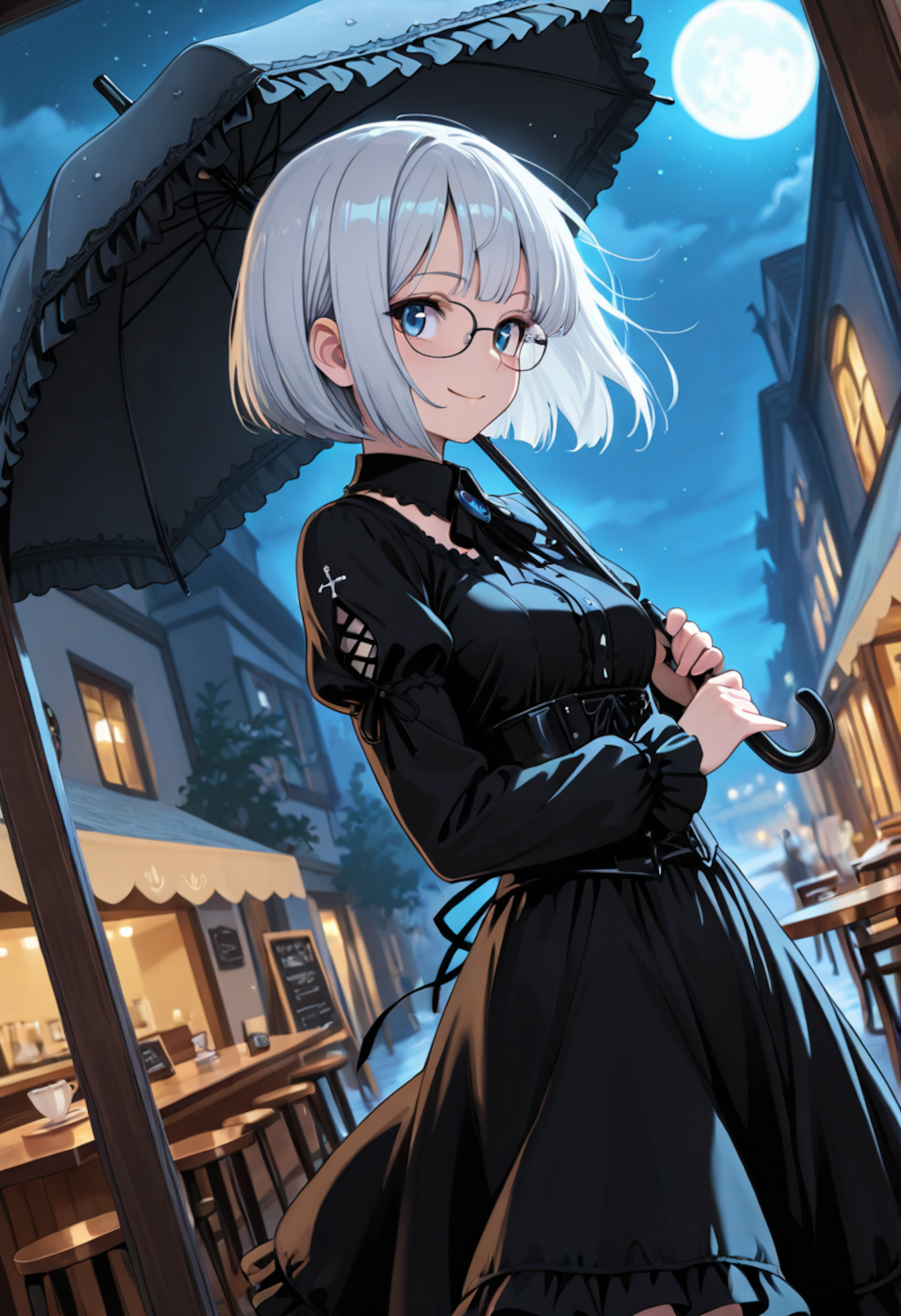 月夜の散歩道