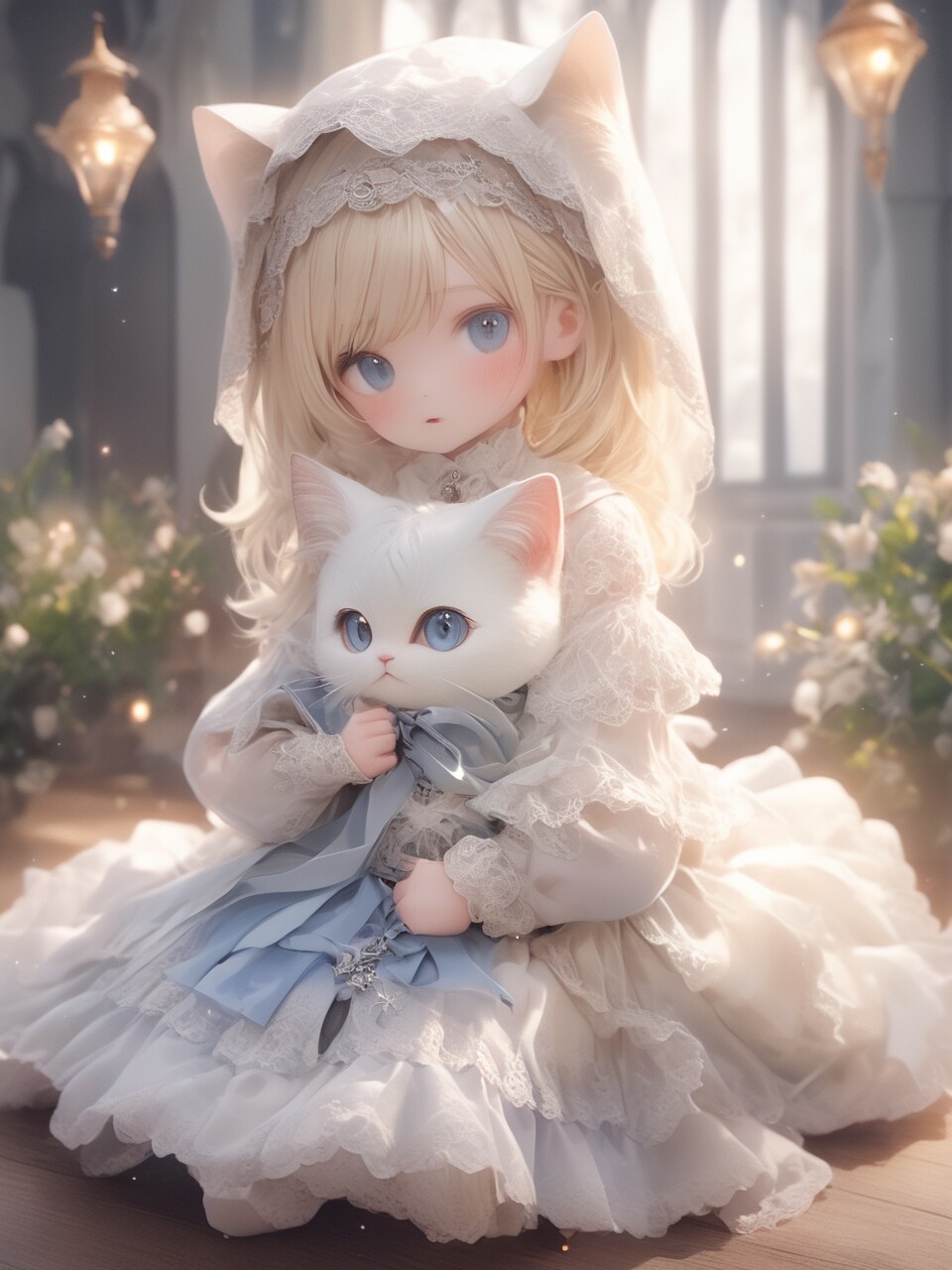 猫ちゃん人形遊びXL