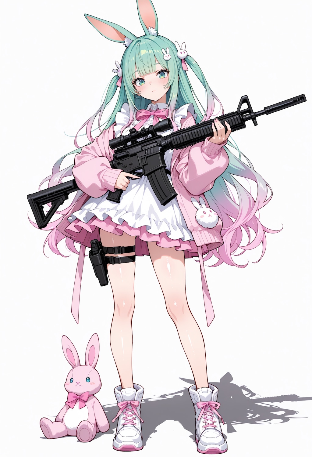 うさ耳ガーリーとライフル