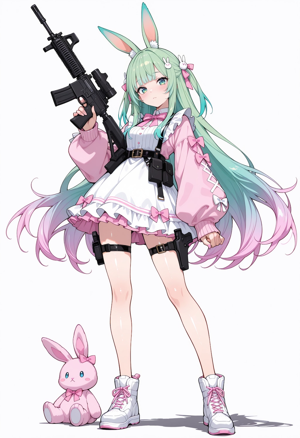 うさ耳ガーリーとライフル