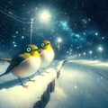 White-eyes in winter night (5) 3枚目