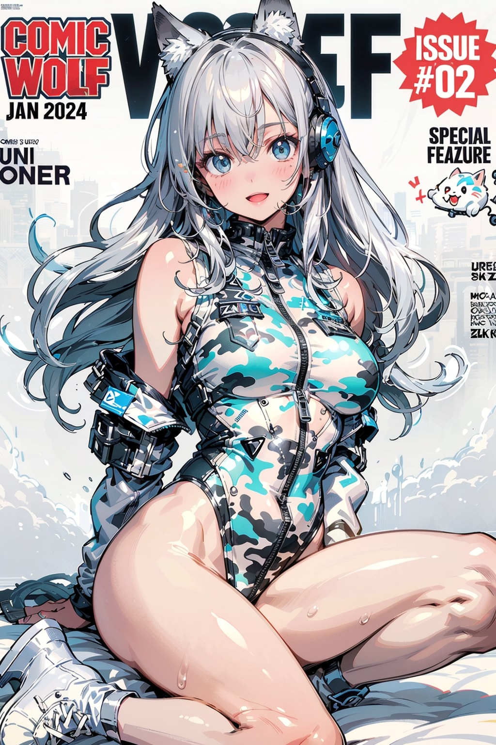 カモフラ漫画雑誌「コミックウルフ」創刊号📕✨