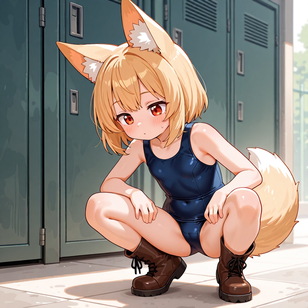 スク水ケモミミ