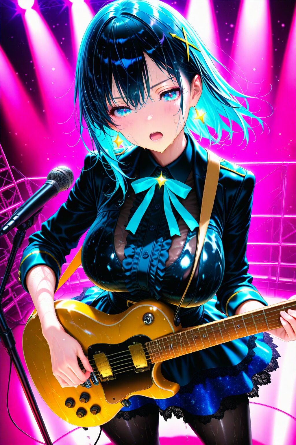 Blue hair girl | の人気AIイラスト・グラビア