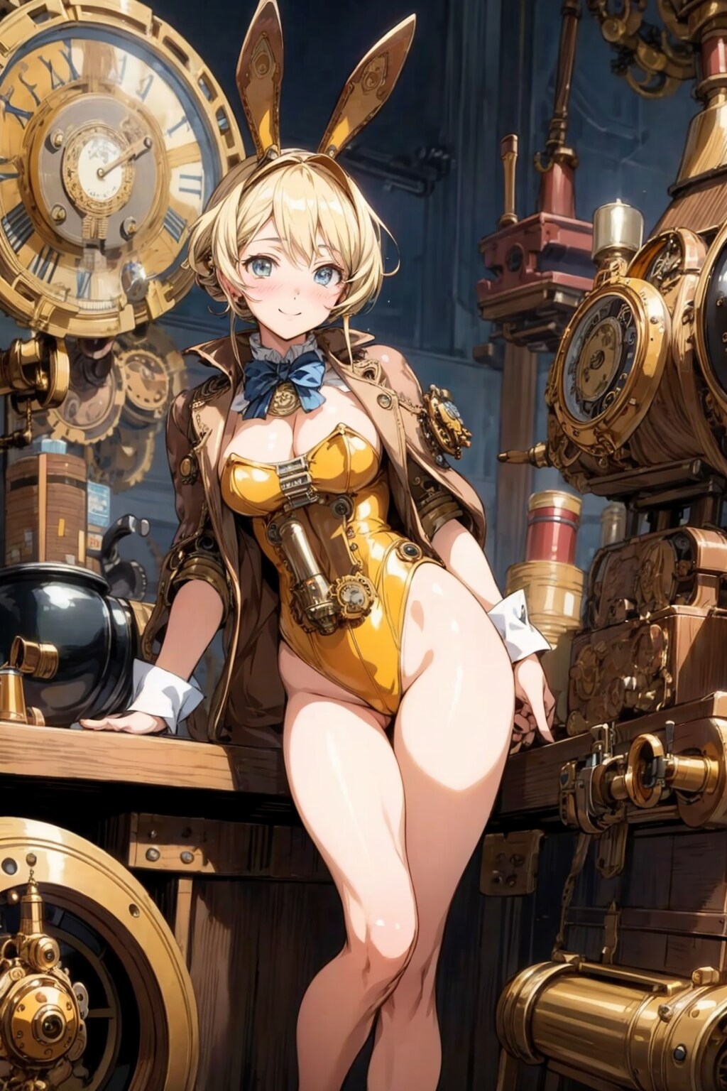 スチームパンクなハイレグバニーさんはエロイけど硬そう！？