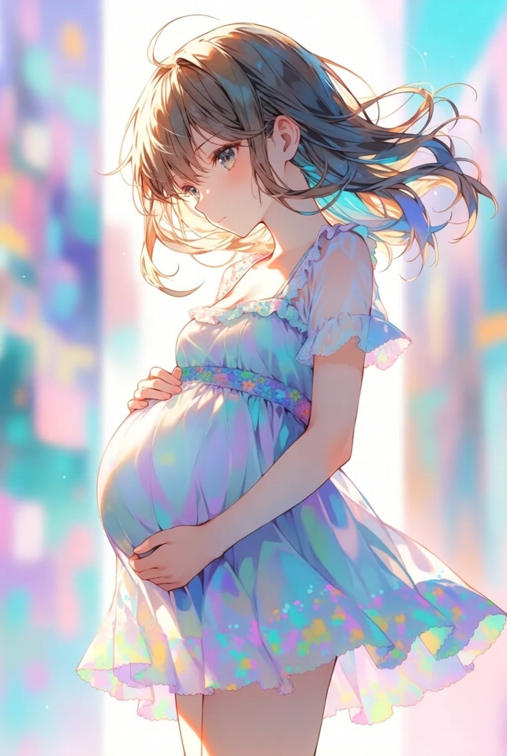 パステルカラーガーリー妊婦‎(　˙ ؂ ˙　)