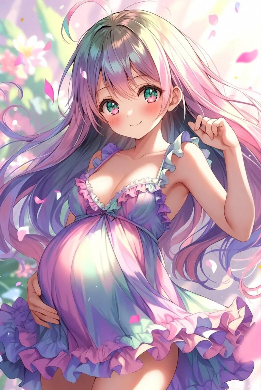 パステルカラーガーリー妊婦‎(　˙ ؂ ˙　)