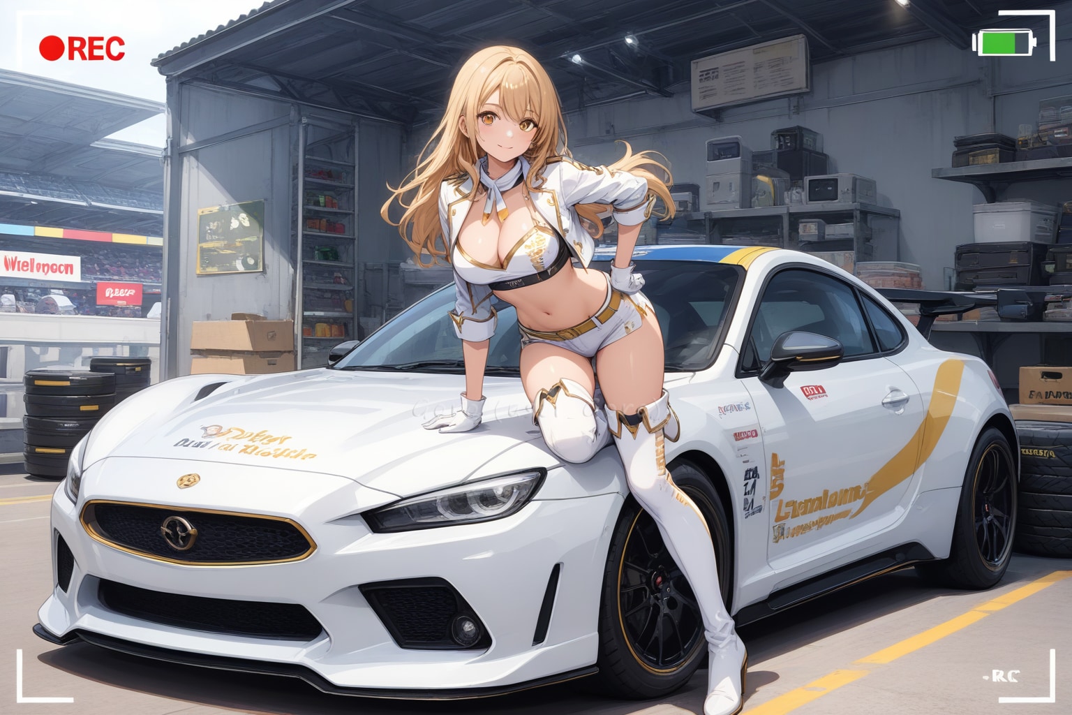 ホットパンツのレースクイーン