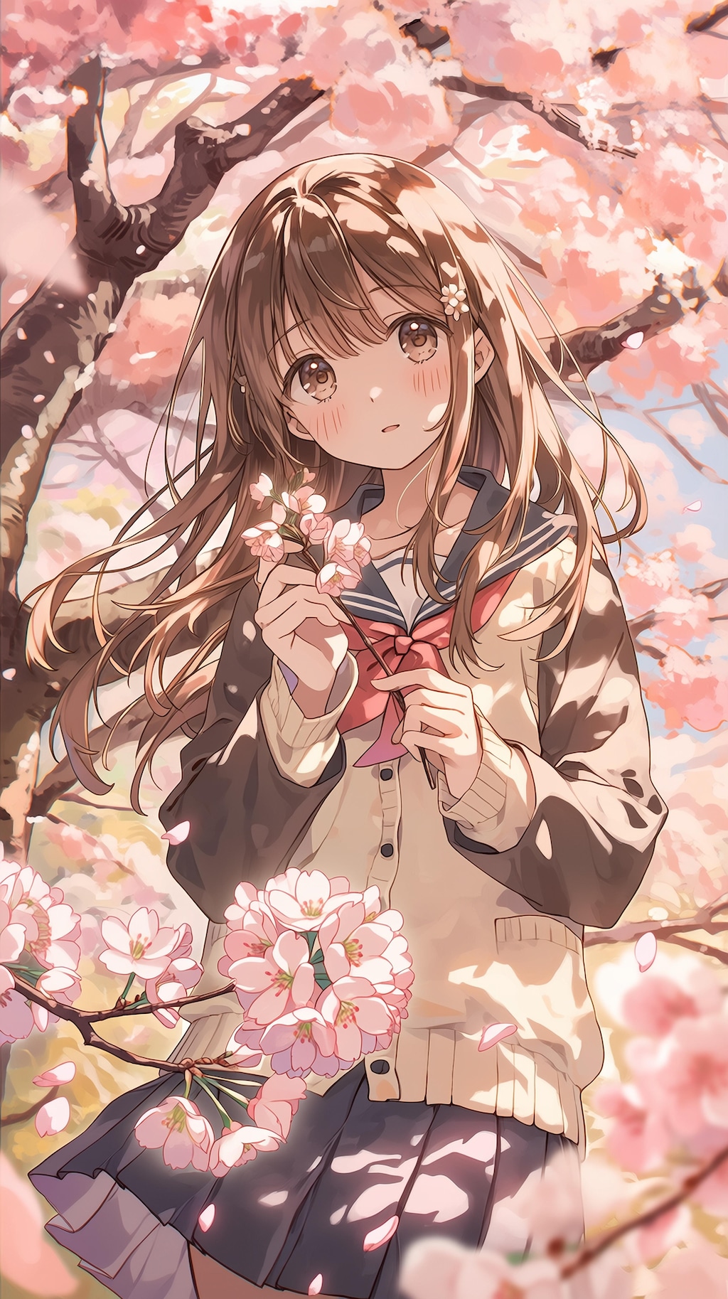 桜舞う少女の春の約束