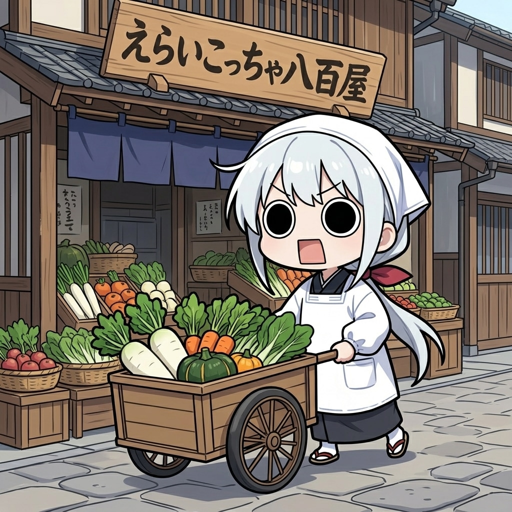 野菜を運ぶえらいこっちゃ嬢 | の人気AIイラスト・グラビア