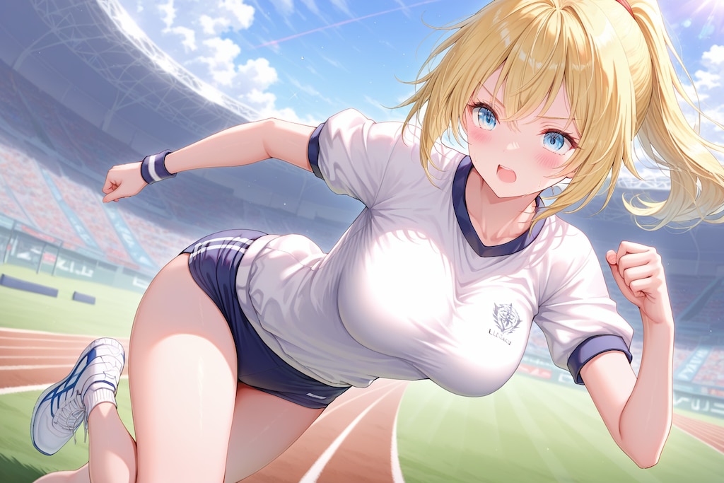 陸上競技の金髪さん2