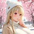桜と雪 2枚目