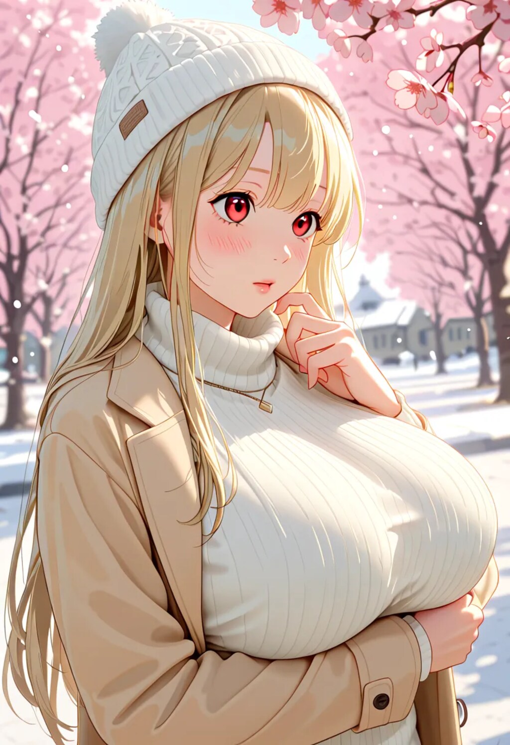 桜と雪