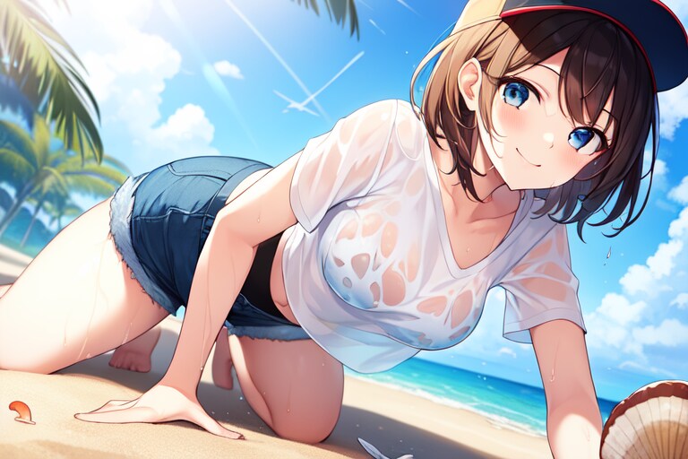 潮干狩り。