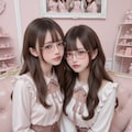 地雷系ちゃんのレズビアン004《眼鏡っ娘SeaArt》 2枚目