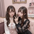 地雷系ちゃんのレズビアン004《眼鏡っ娘SeaArt》 6枚目