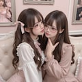 地雷系ちゃんのレズビアン004《眼鏡っ娘SeaArt》 4枚目