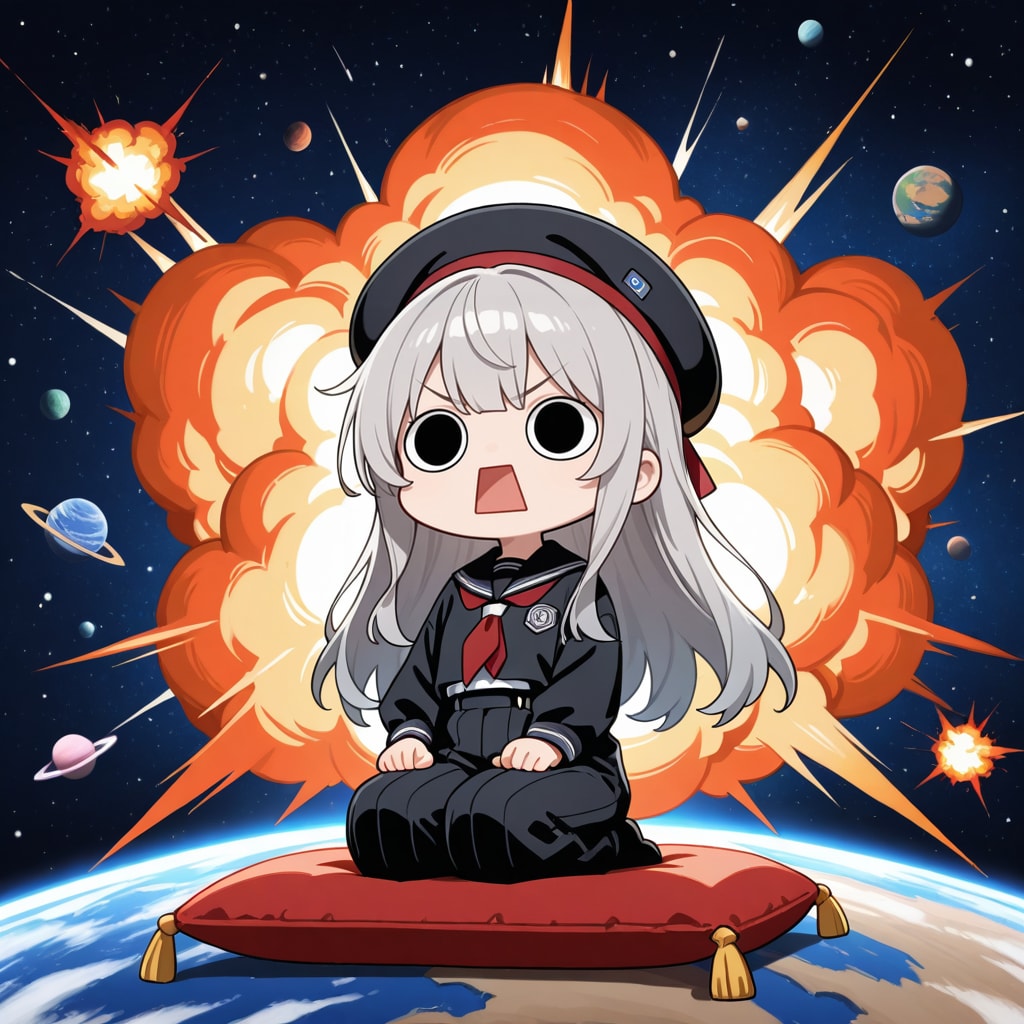 宇宙座布団で正座してしまいよったえらいこっちゃ嬢