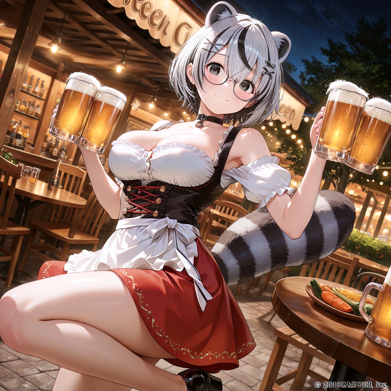 けもみみ酒場バイトのたぬきちゃん、遭遇