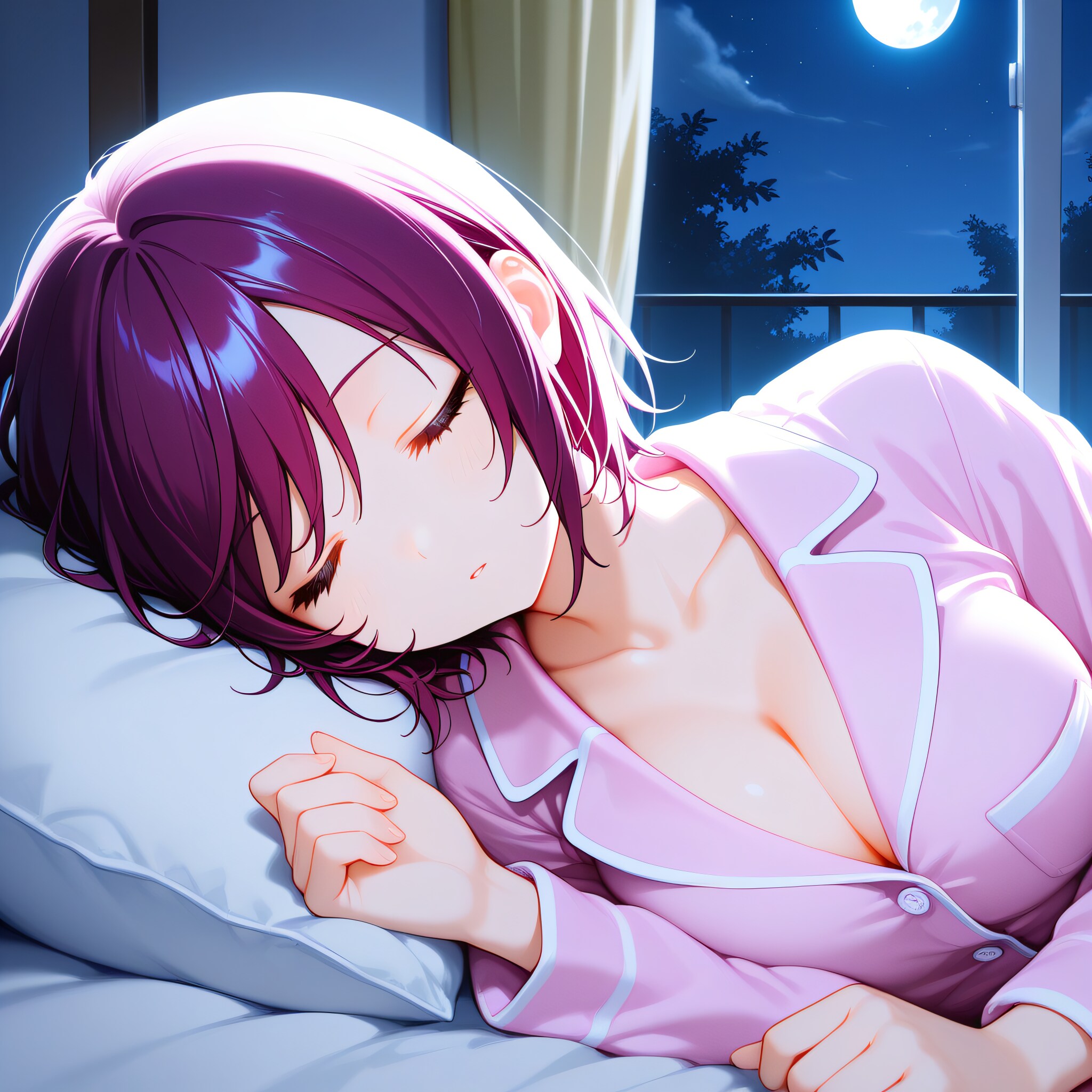 おやすみなさい（挨拶メイドの芽衣ちゃん） | の人気AIイラスト・グラビア