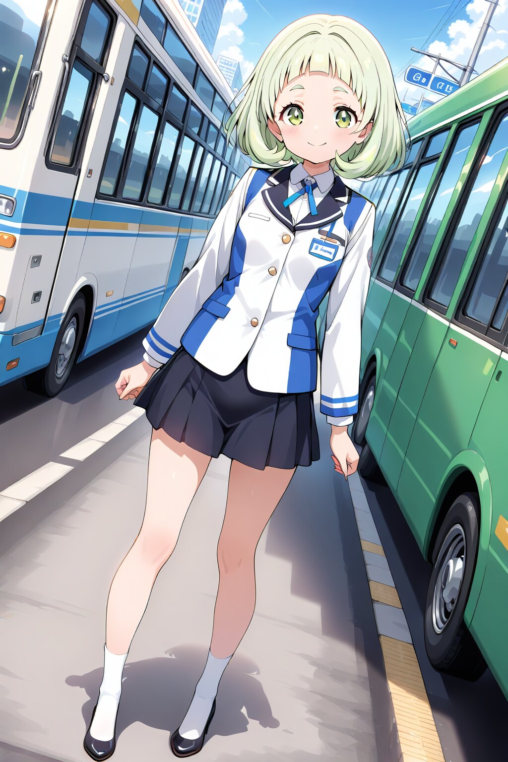DAISYちゃんのバスガイドコス(HARPYで生成)