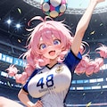サッカーを楽しむ少女 5枚目
