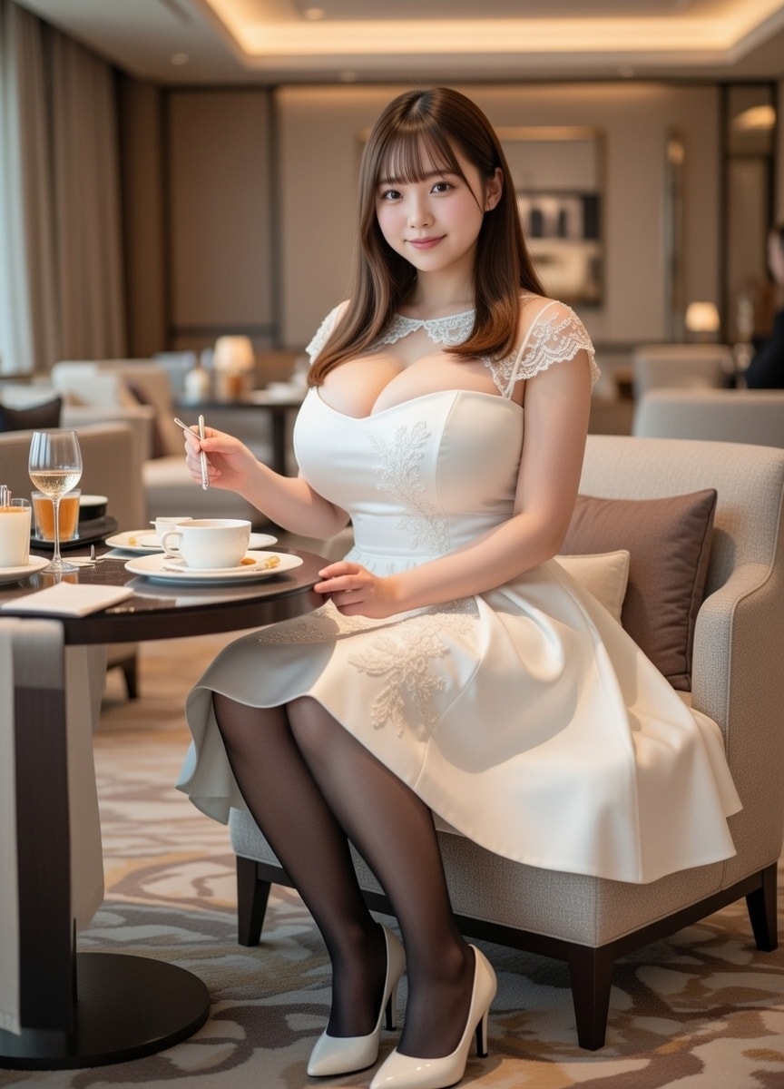 爆乳、巨尻な人妻