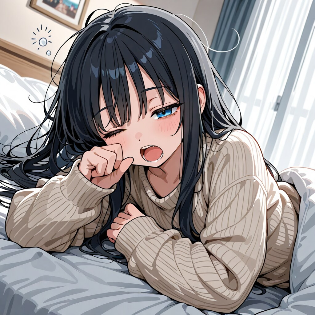まだ眠いのに | の人気AIイラスト・グラビア
