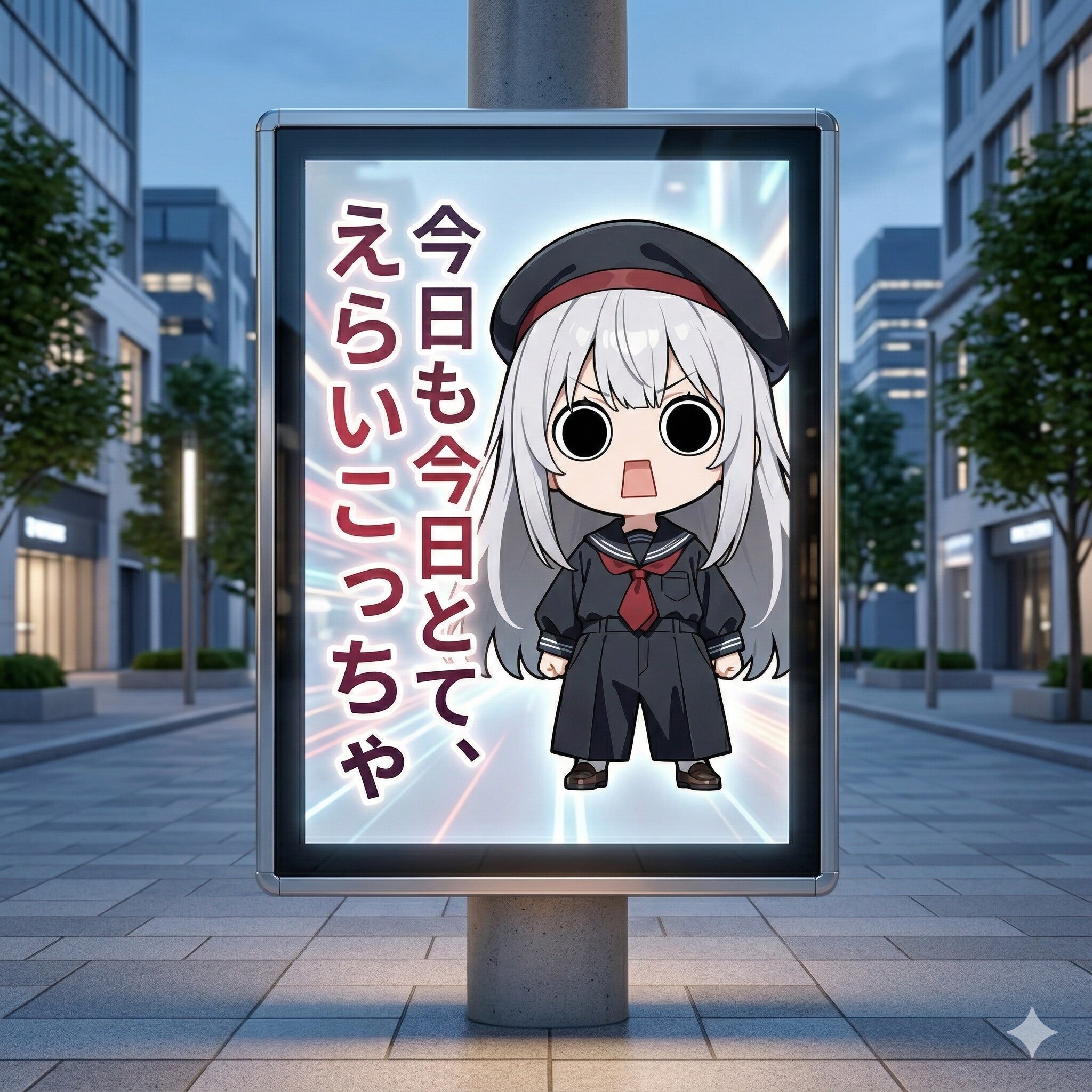 電光掲示板のキャッチコピーえらいこっちゃ嬢 | の人気AIイラスト・グラビア