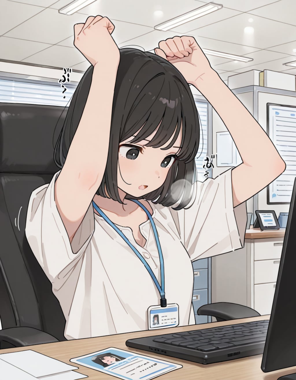 隣の後輩が挙動不審