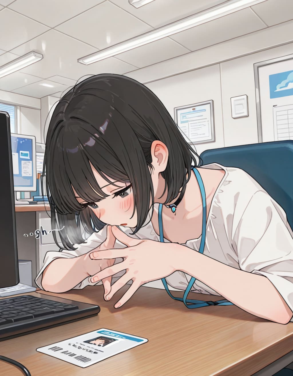 隣の後輩が挙動不審