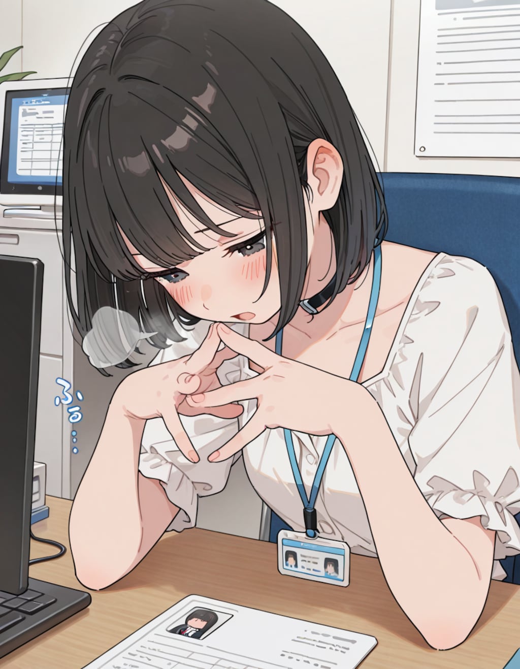 隣の後輩が挙動不審