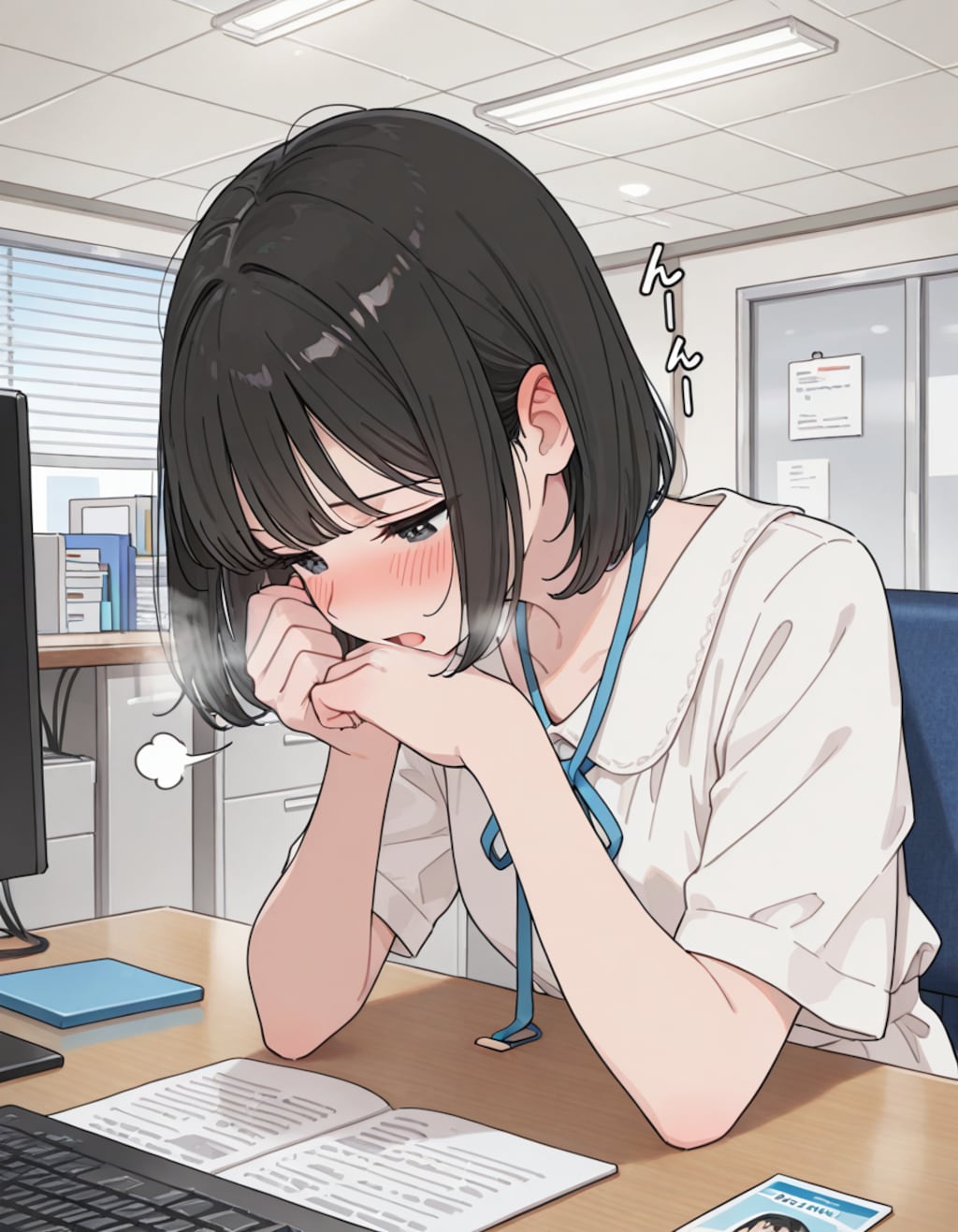 隣の後輩が挙動不審