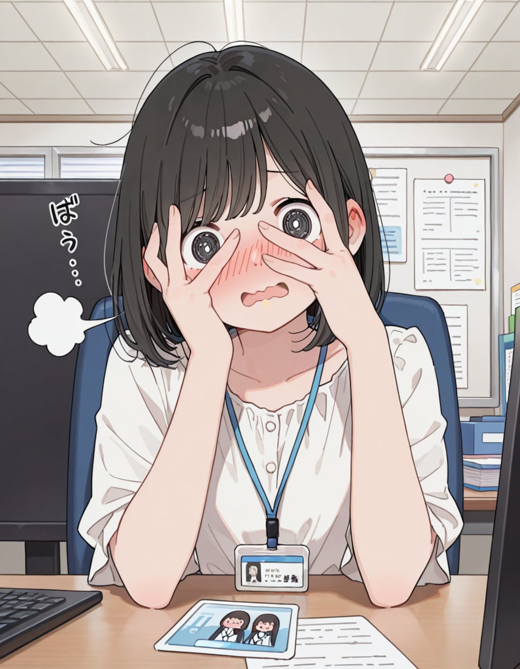 隣の後輩が挙動不審