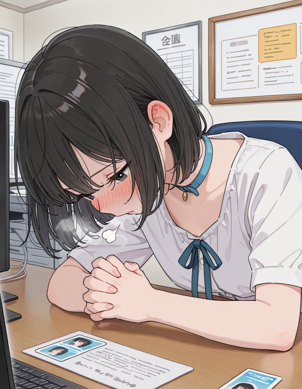 隣の後輩が挙動不審