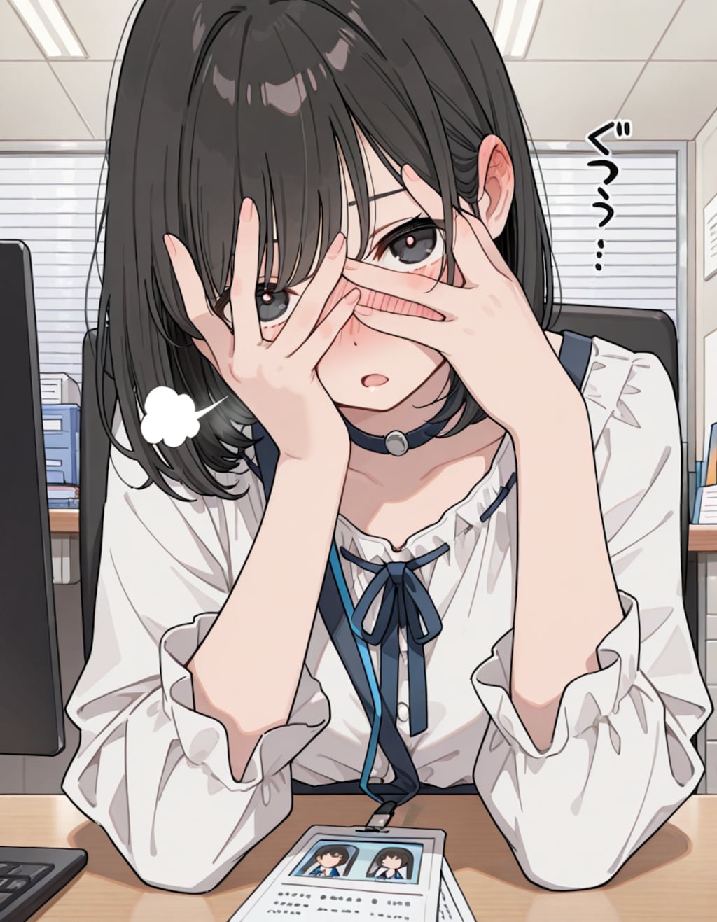 隣の後輩が挙動不審