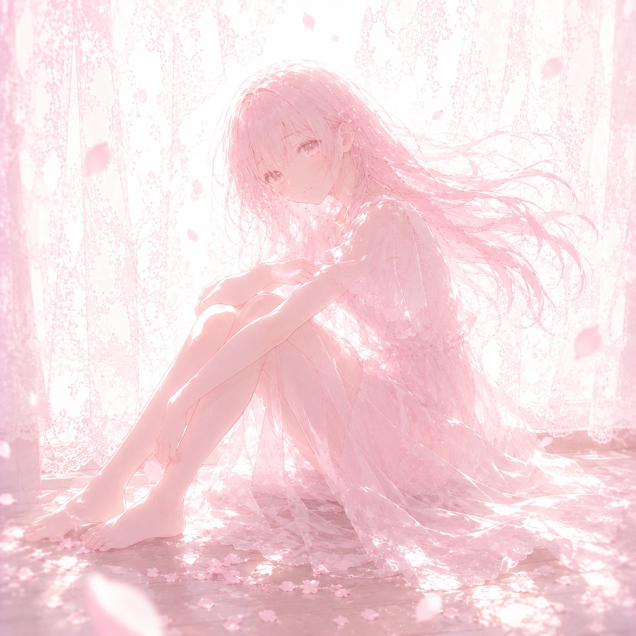 ピンク色少女