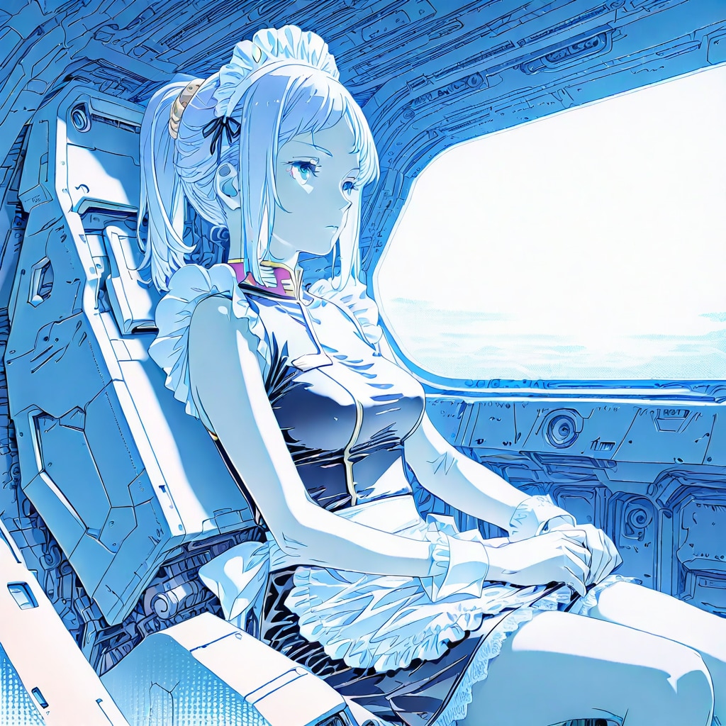 操縦席の軍属メイド