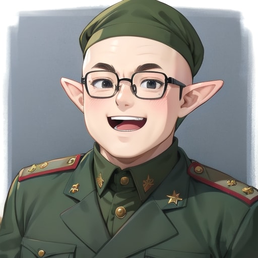 エルフメーン　スキンヘッド軍人 | の人気AIイラスト・グラビア