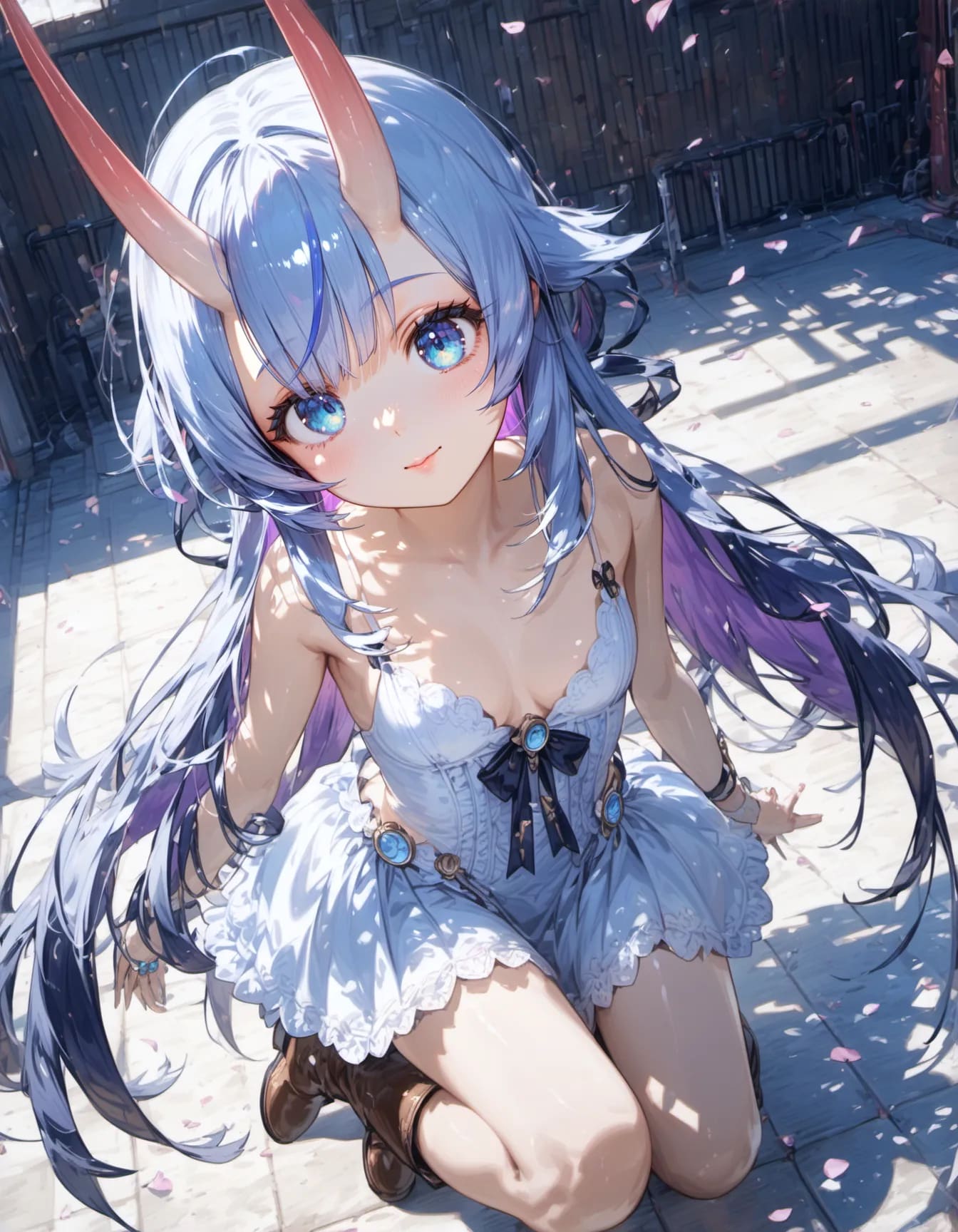 Azure Oni's Gentle Smile