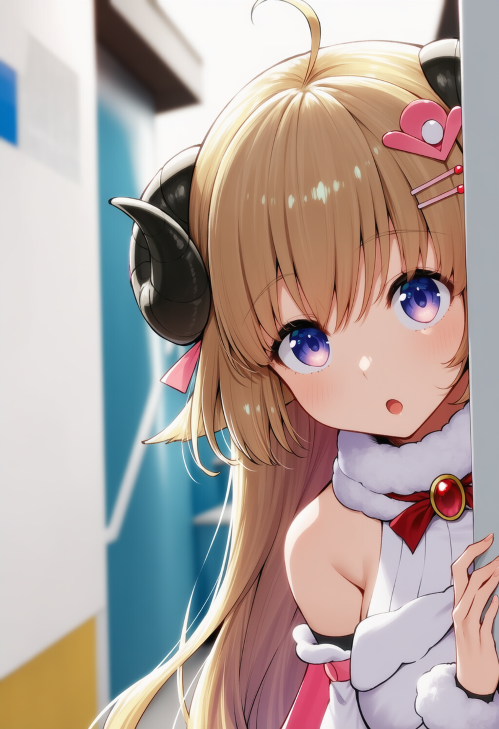 わためぇが物陰からジッと見つめているだけ