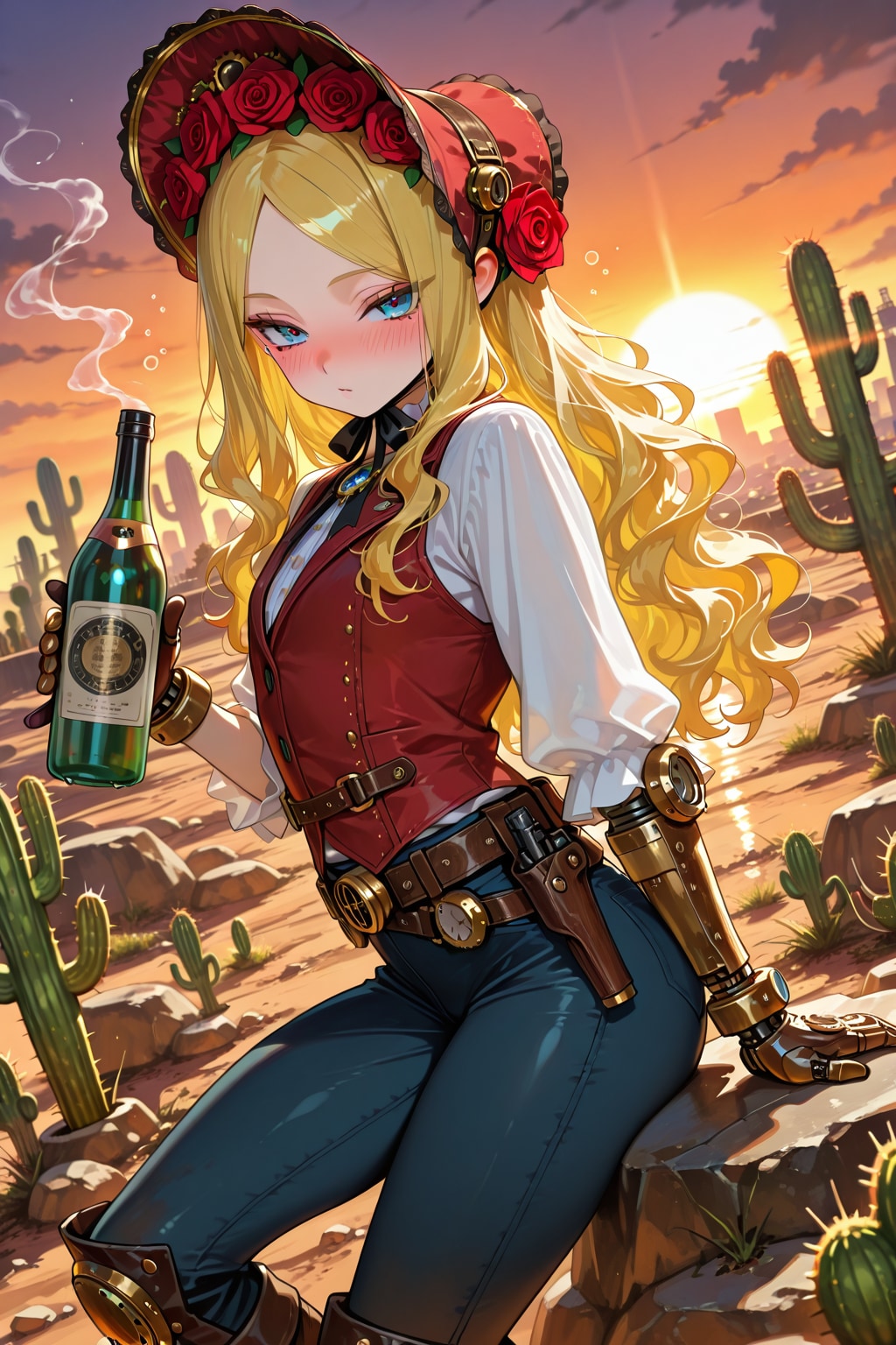 Bonnet×ローズ装飾 | の人気AIイラスト・グラビア